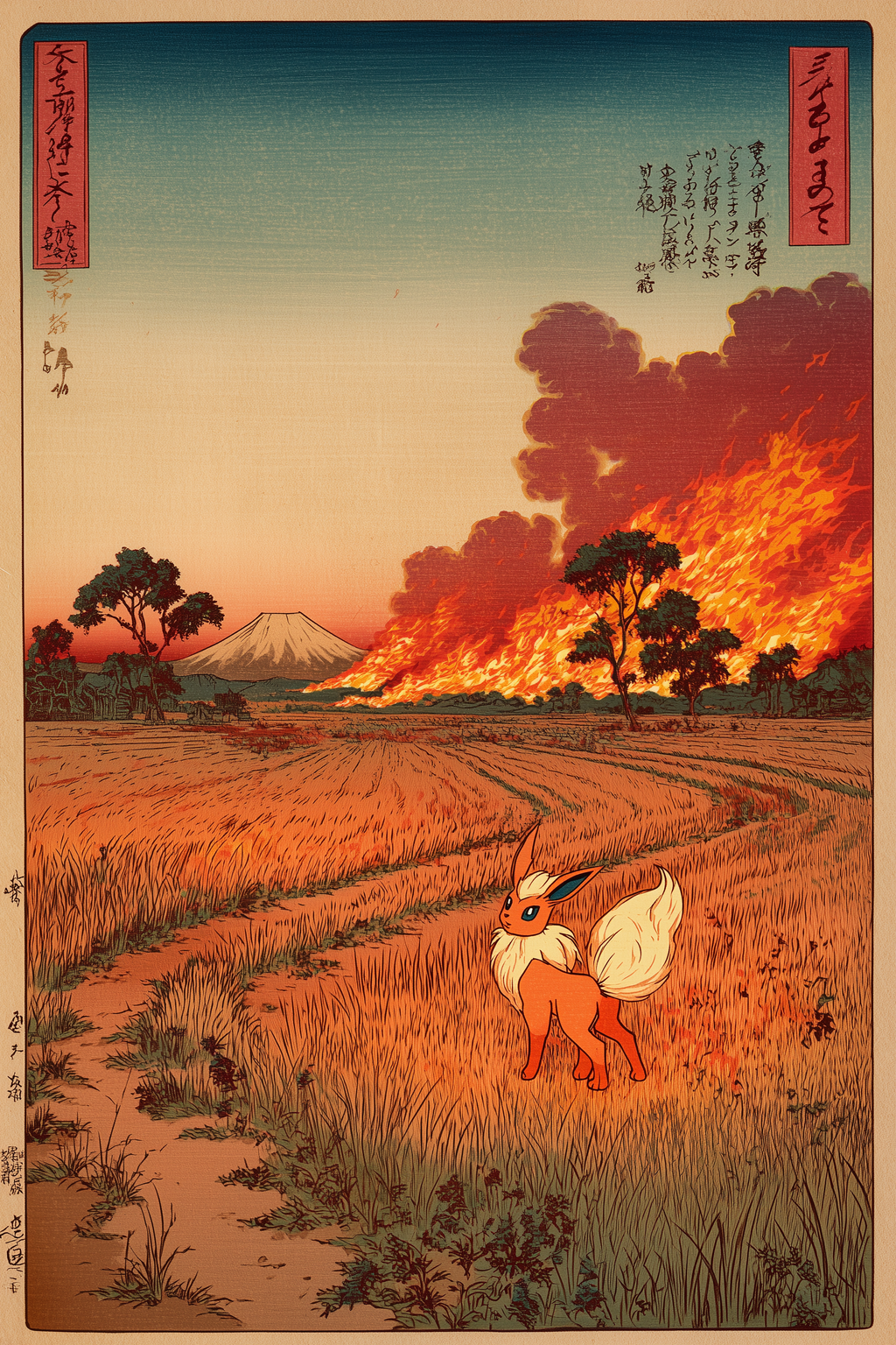 🔥 Japanese Flareon Poster 🔥