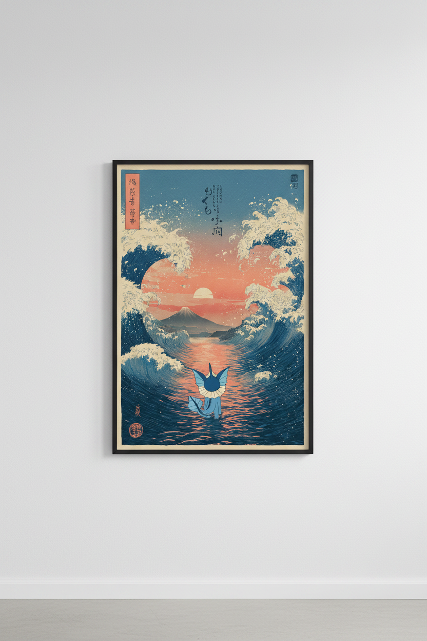 🌊 Japanese Vaporeon Poster 🌊