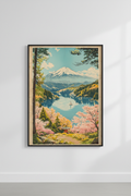 🏔️ Vintage Mount Fuji Landscape Poster 🏔️