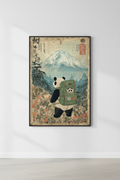 🐼Vintage Style Hiking Panda A2 Poster🐼