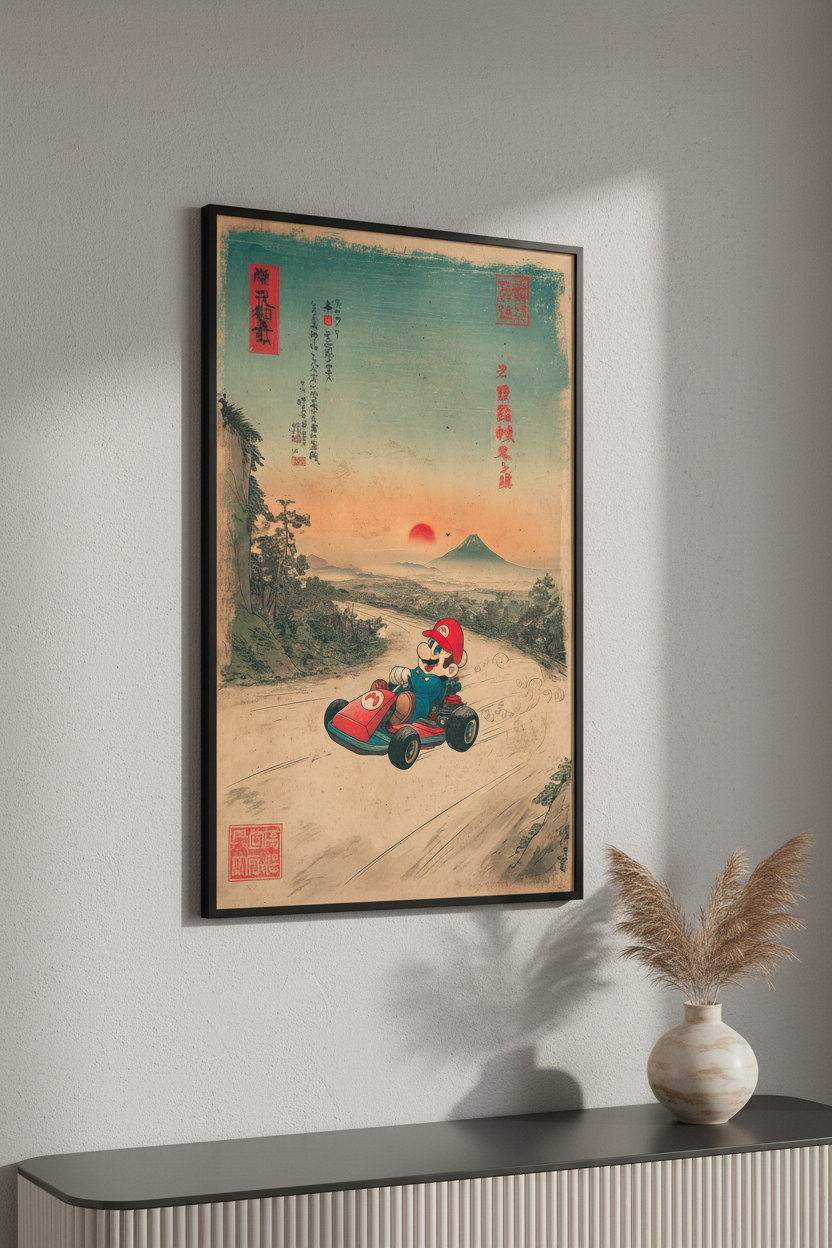 🏎️ Japanese Mario Kart Poster 🏎️