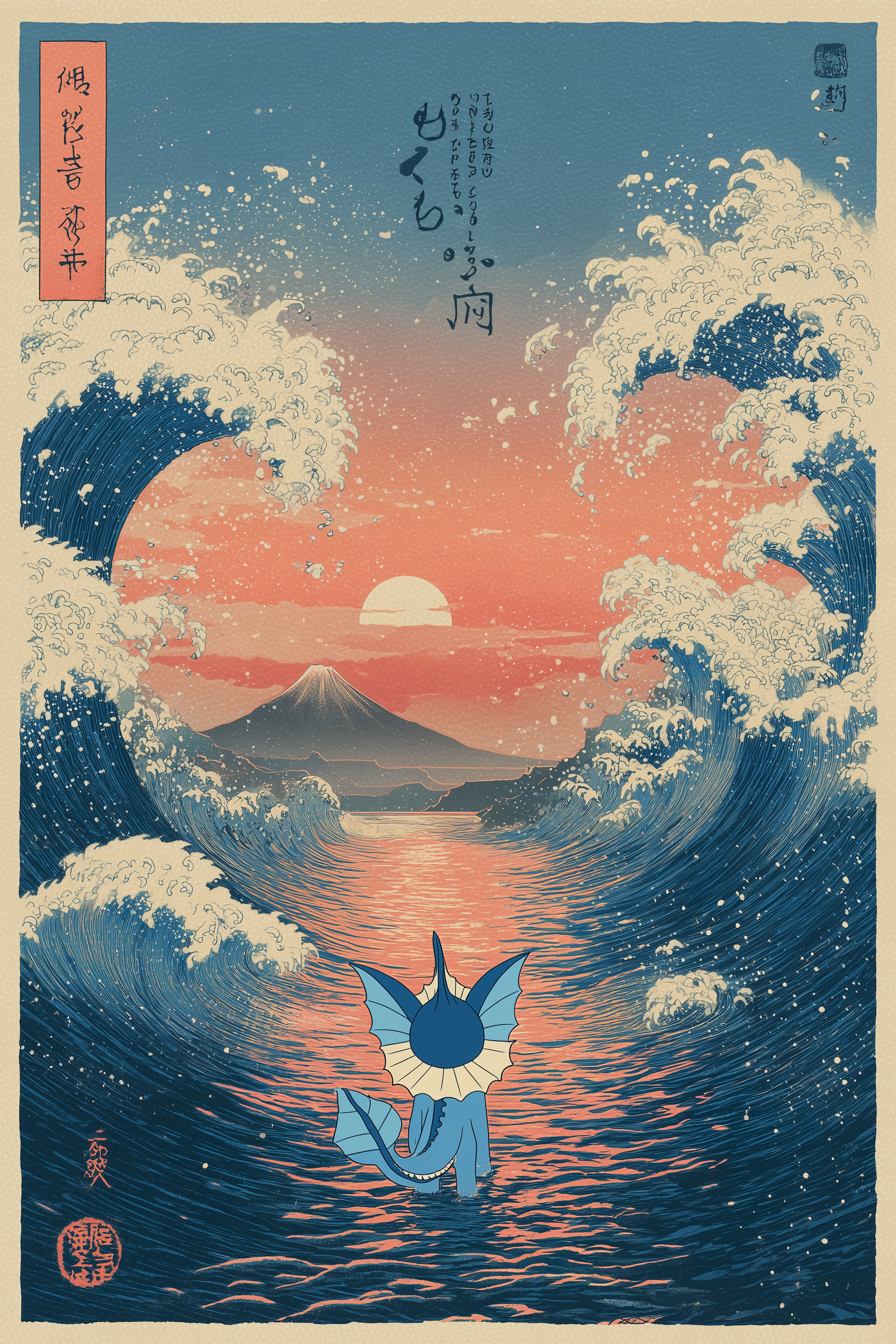 🌊 Japanese Vaporeon Poster 🌊