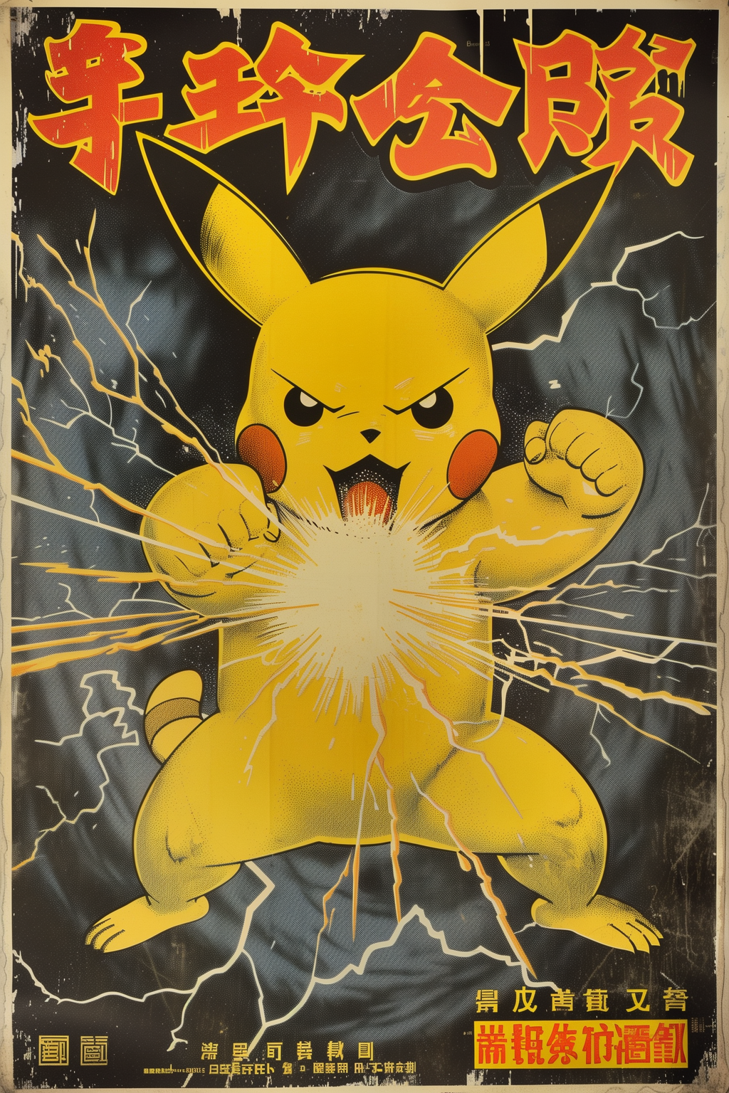 ⚡ Pikachu Vintage Street Style Poster ⚡️