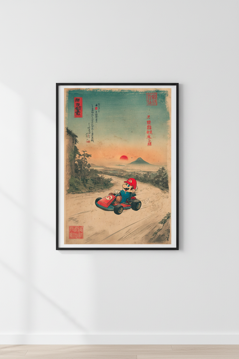 🏎️ Japanese Mario Kart Poster 🏎️