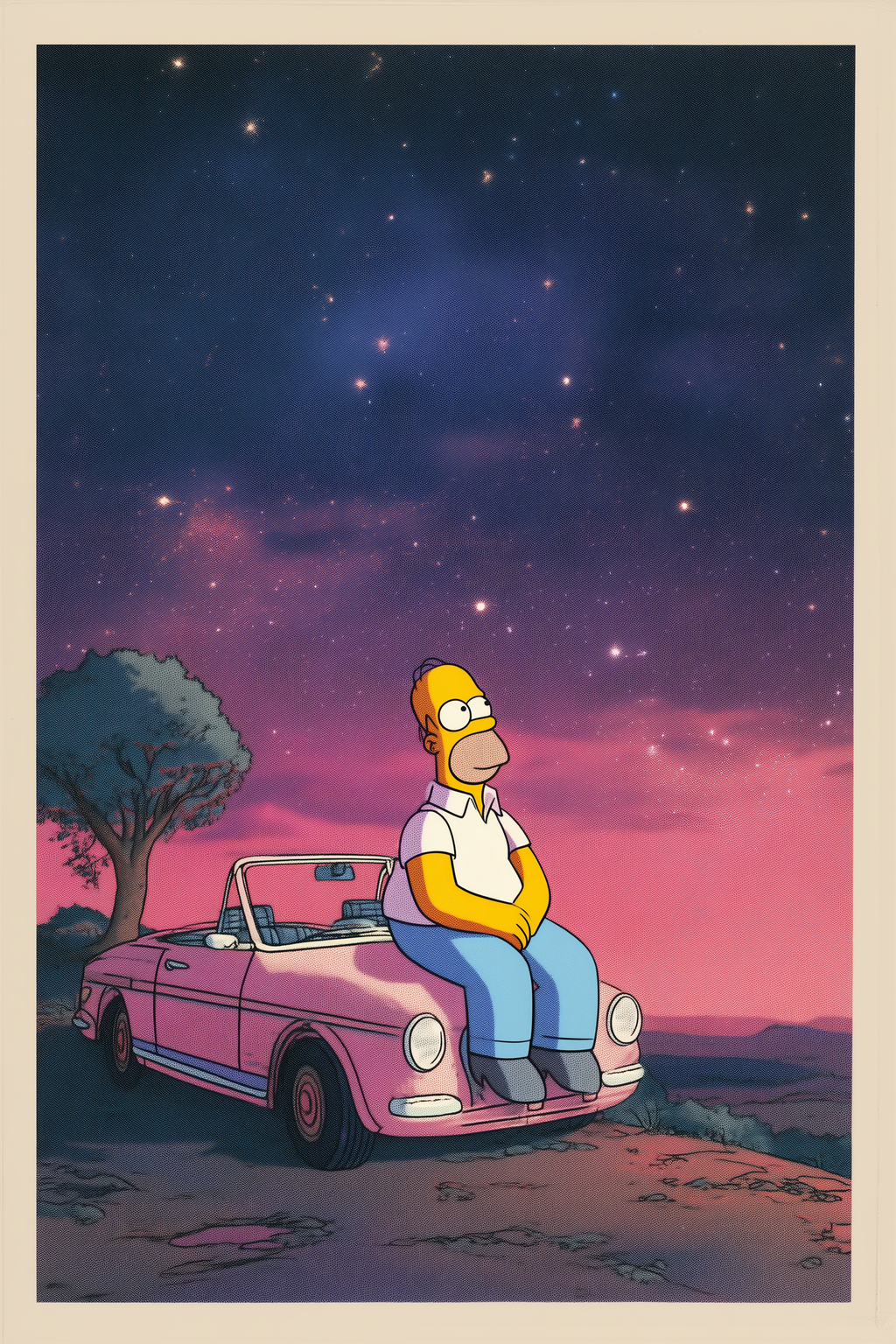 90s A2 Homer Simpson Poster