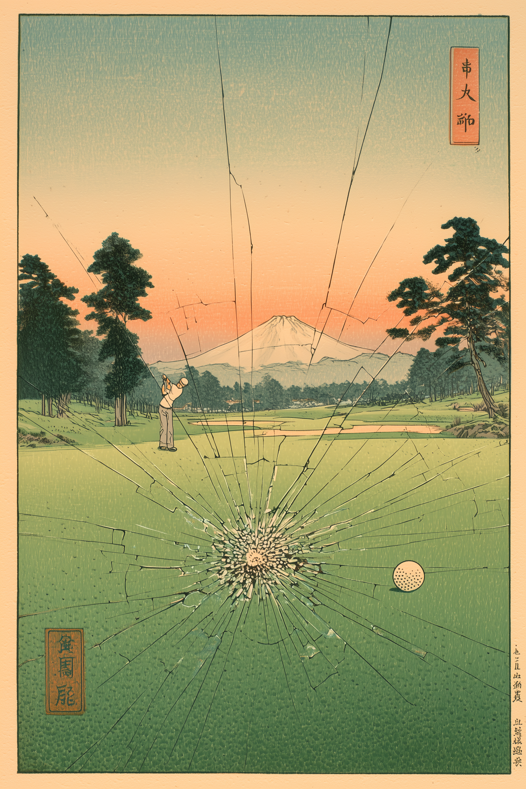 ⛳ Golf 90s Japanese Style Poster⛳️