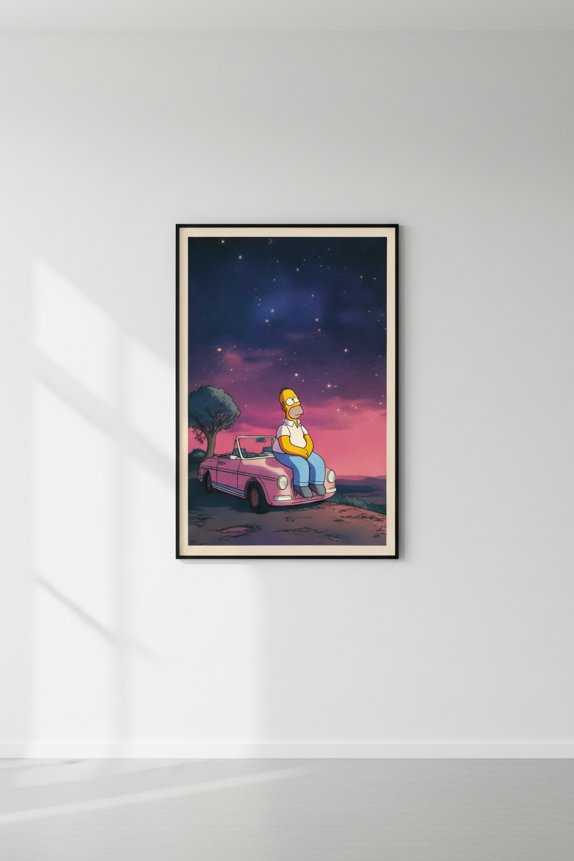 90s A2 Homer Simpson Poster