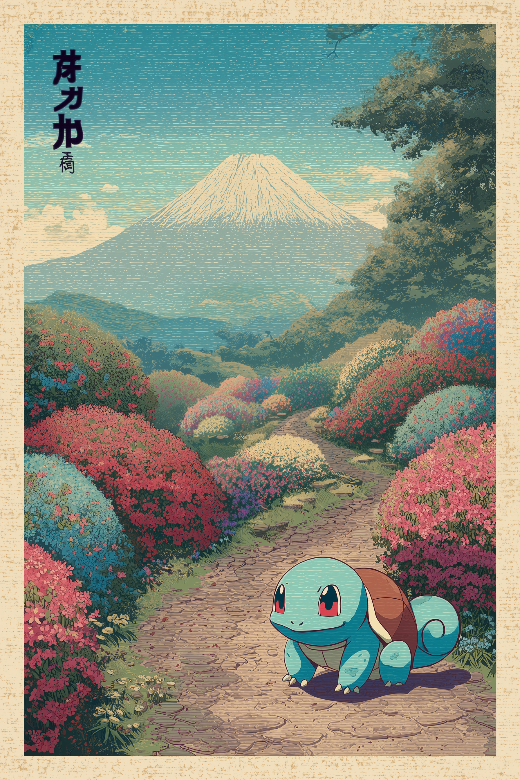 🌊 Japanese Squirtle Poster 🌊