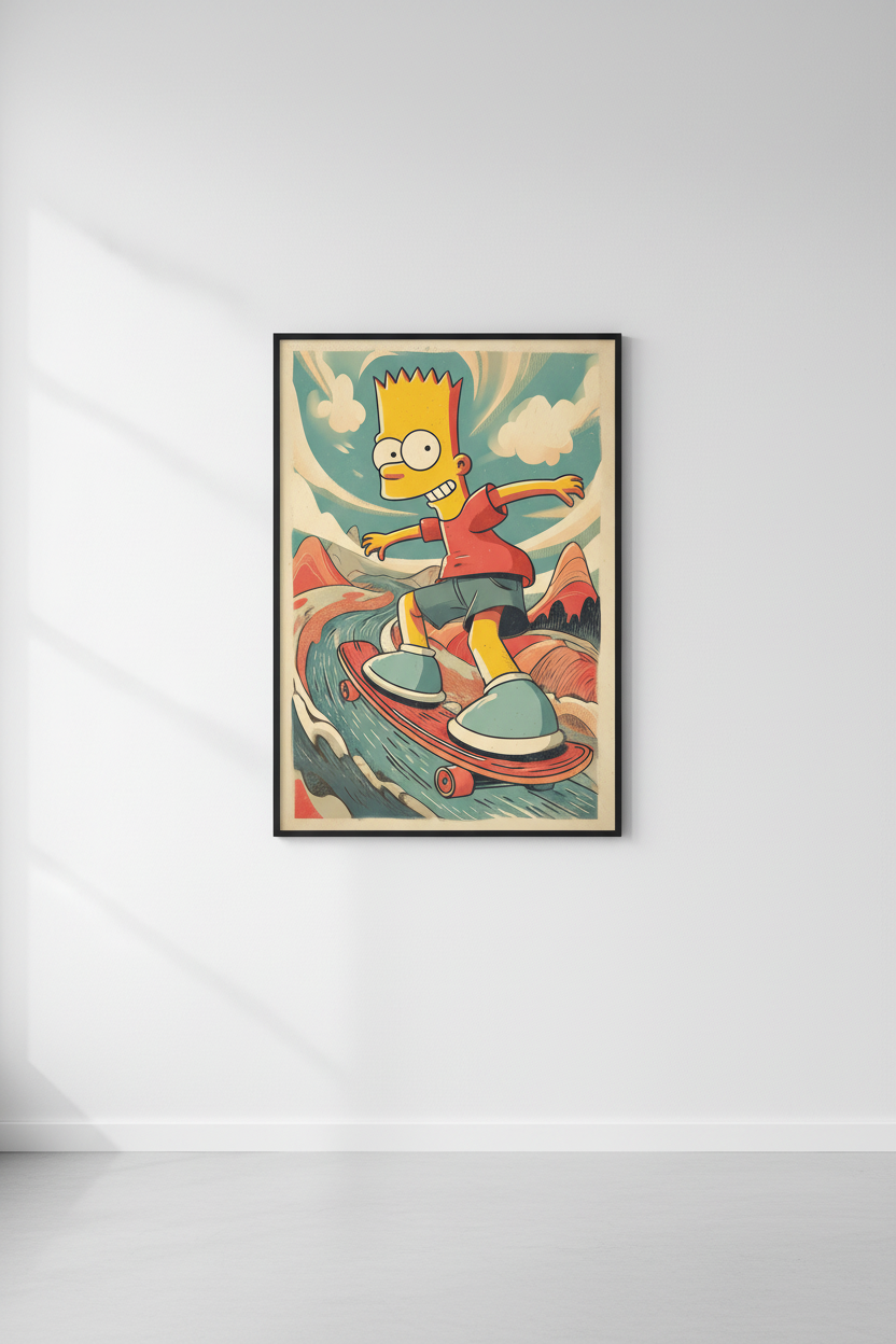 Vintage A2 Bart Simpson Poster