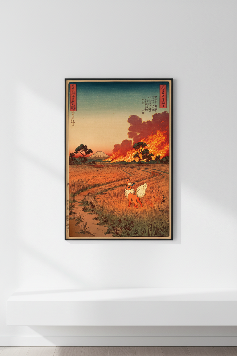 🔥 Japanese Flareon Poster 🔥
