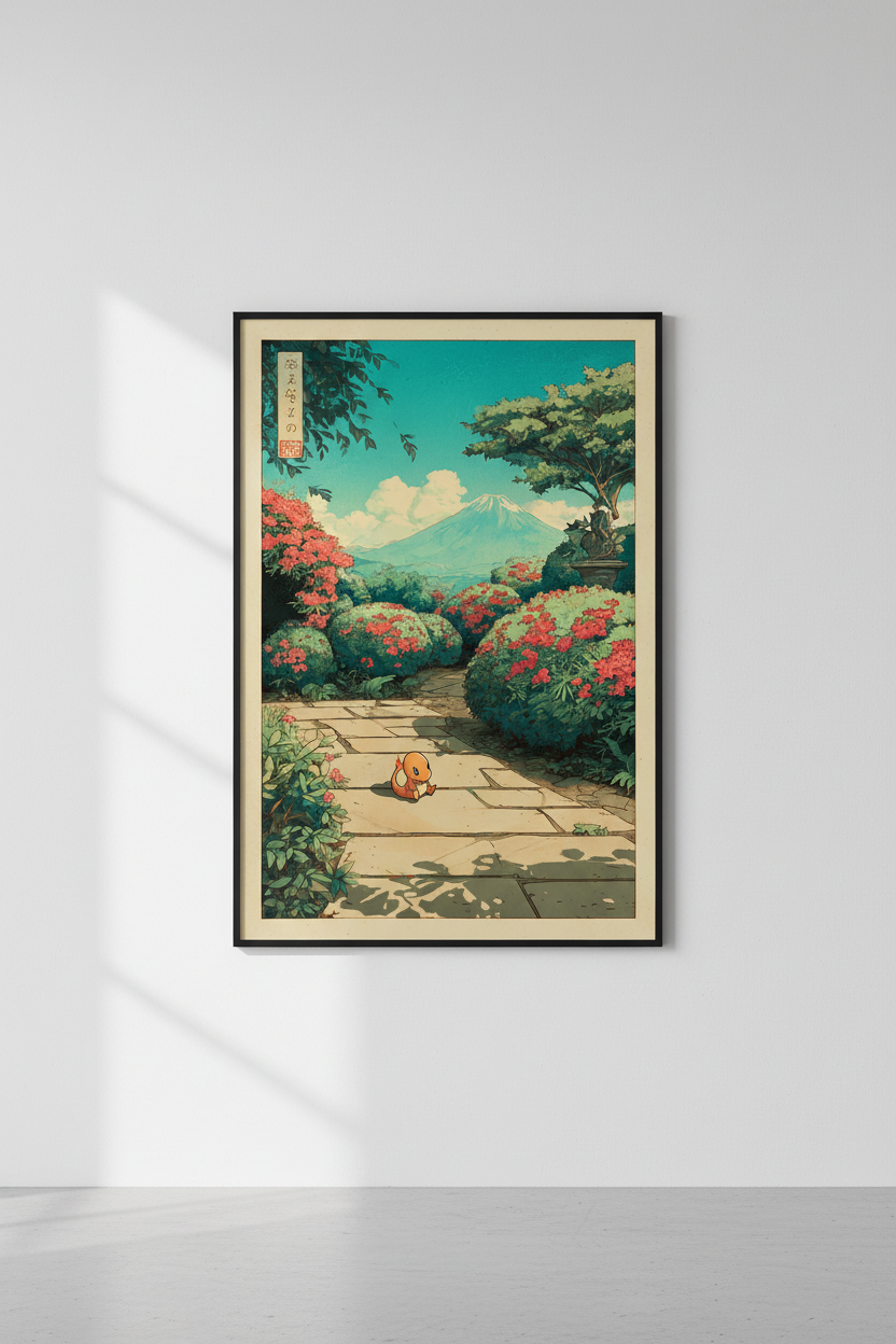 🔥 Japanese Charmander Poster 🔥