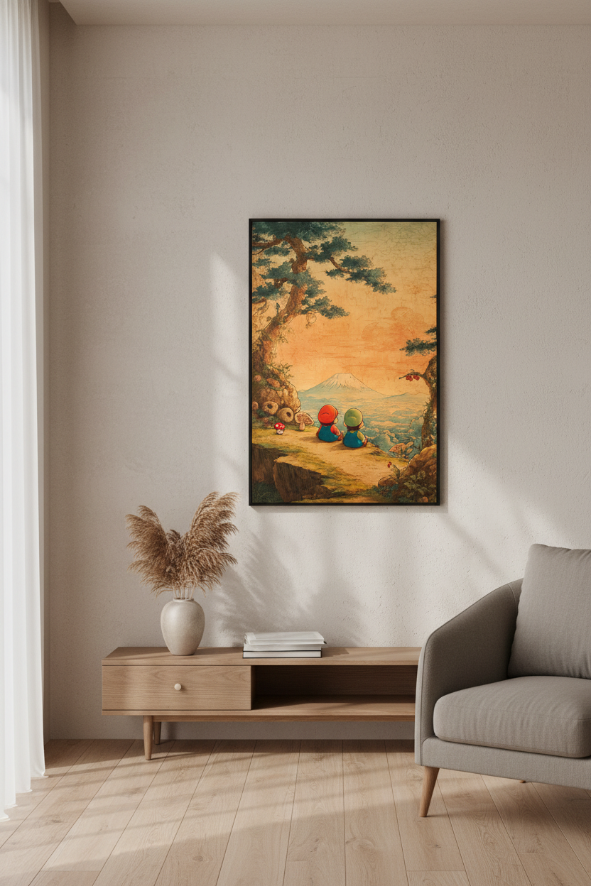 A2 Mario & Luigi Scenic Poster