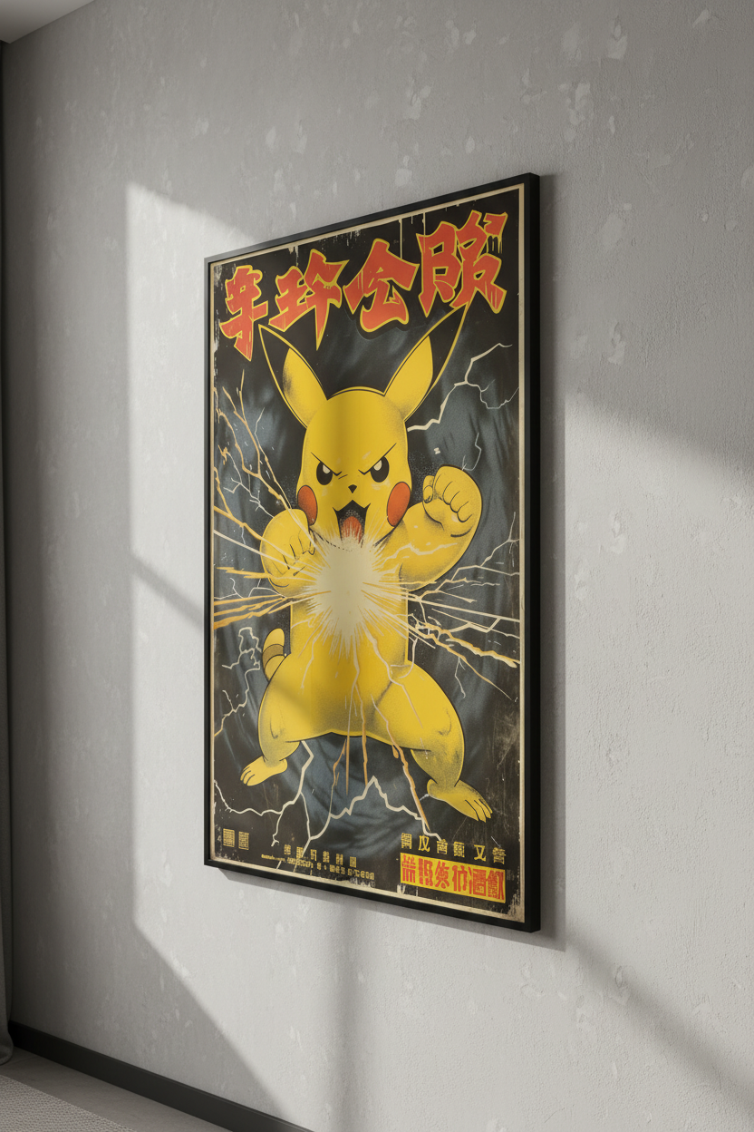 ⚡ Pikachu Vintage Street Style Poster ⚡️