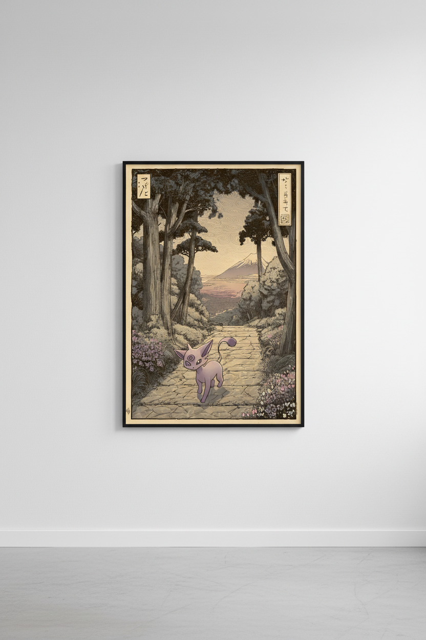 🥀 Japanese Espeon Poster 🥀