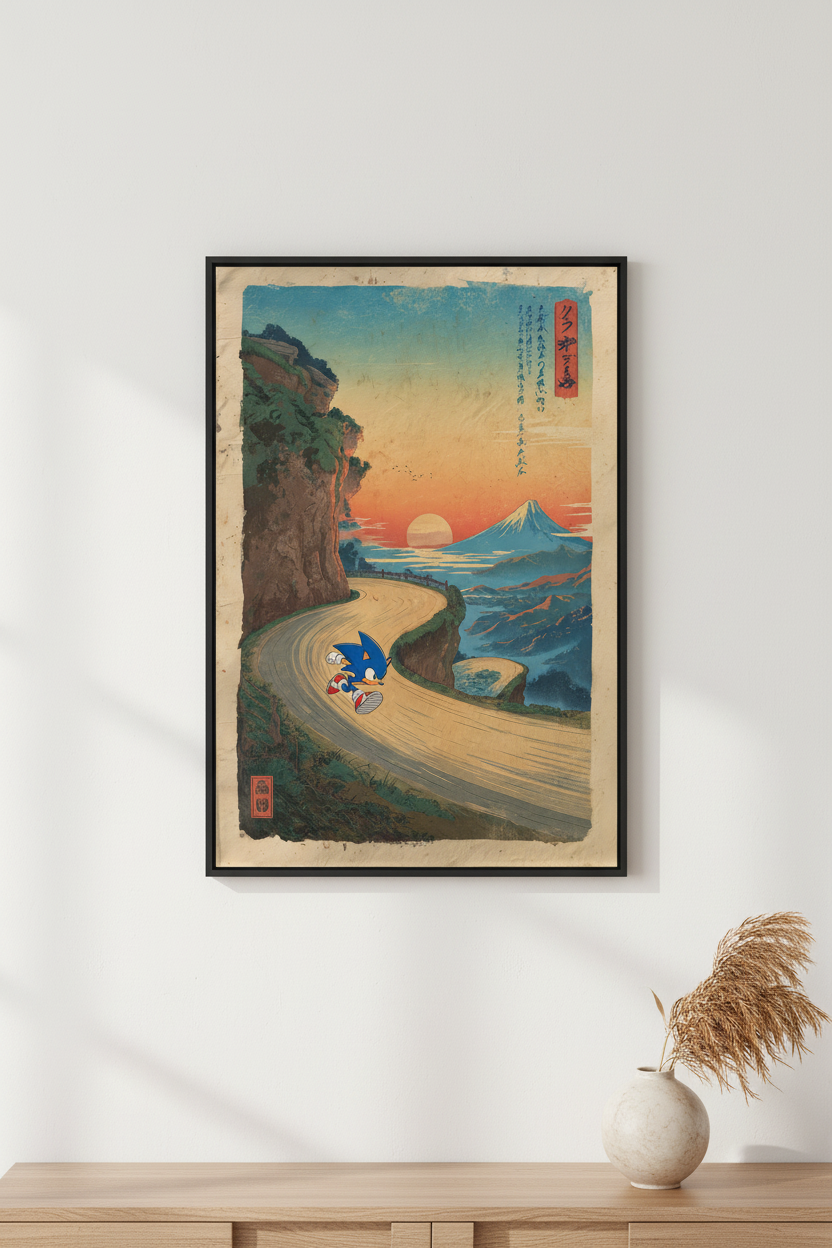 🌀 Sonic Japanese Style Poster