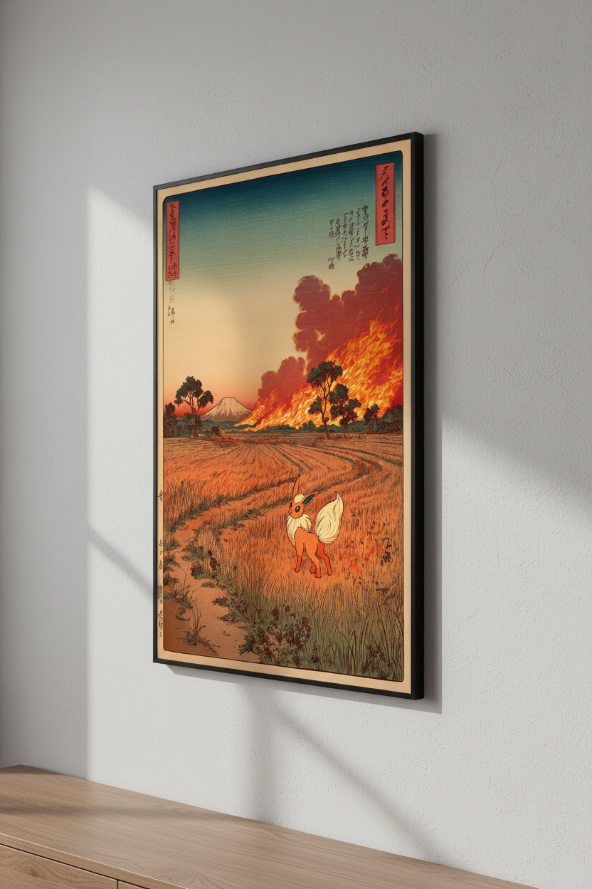 🔥 Japanese Flareon Poster 🔥