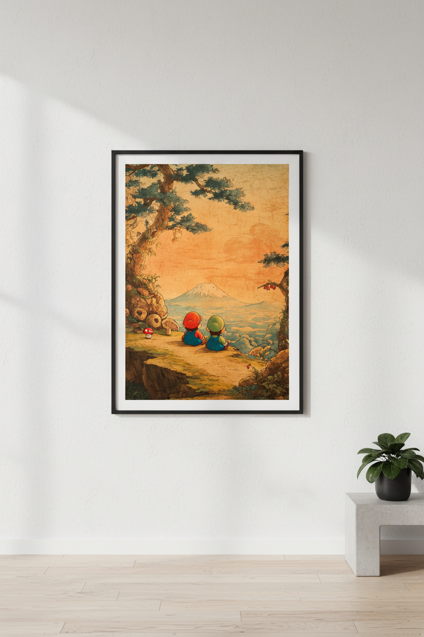A2 Mario & Luigi Scenic Poster